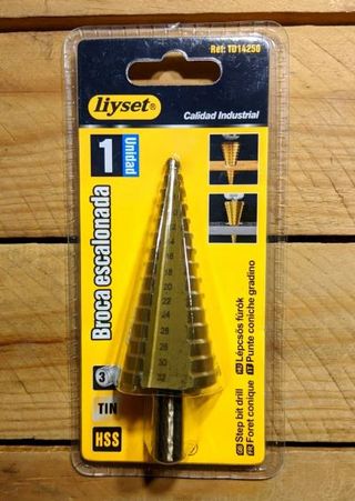 ¡HOY! Broca Escalonada HSS 4-32 Recubierta Titanio