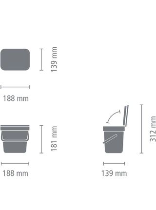 Cubo basura Brabantia Sort & Go 3L