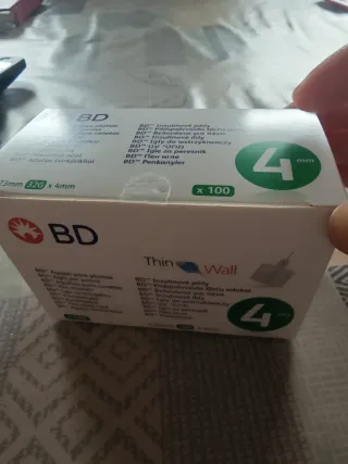 Agujas BD Thin Wall 4mm 32G