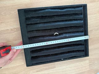 Estuche joyero azul y beige, el verde lo regalo