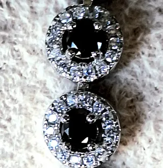 Pulsera Plata 925 con Moissanitas Negras