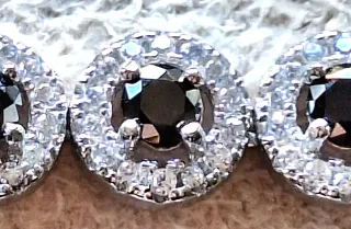 Pulsera Plata 925 con Moissanitas Negras