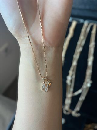 Colgante letra N con corazón