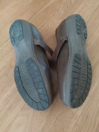 Zapatos Mary Jane Marrones Mujer