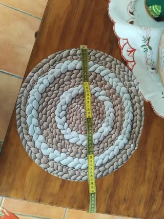 8 individuales tela y mantel navideño