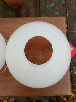 Copri lampada in vetro bianco