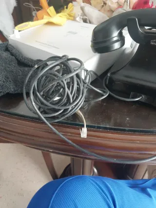 Teléfono antiguo Siemens negro