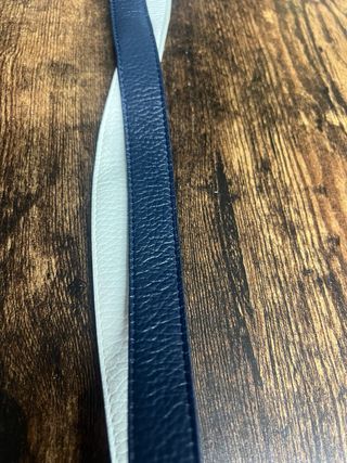 Cinturón Piel Roberto Verino Talla 80 Azul/Blanco