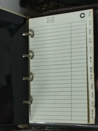 Agenda de piel marrón ENRI. Vintage