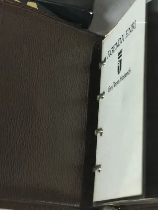 Agenda de piel marrón ENRI. Vintage