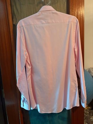 Camisa de vestir Zara rosa hombre Talla L