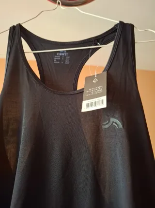 Camiseta tirantes CRIPFIT fitness negra Talla M