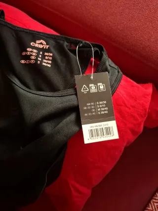 Camiseta tirantes CRIPFIT fitness negra Talla M