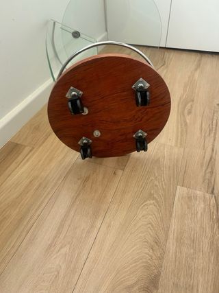 Mesa camarera cristal y madera