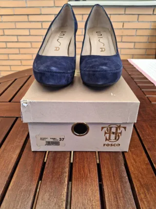 Zapatos de tacón Unisa azul talla 37