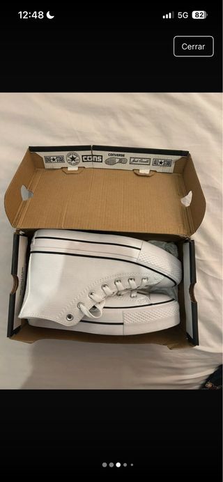 Converse Chuck Taylor Plataforma Piel Blancas