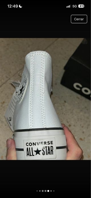 Converse Chuck Taylor Plataforma Piel Blancas