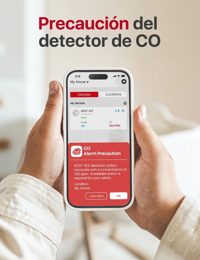 Rilevatore Intelligente Fumo e Monossido di Carbono SC07-WX