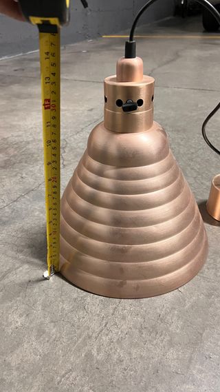 Lámpara colgante bronce rosa metal