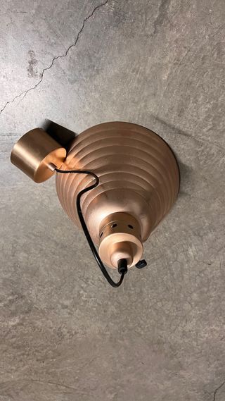 Lámpara colgante bronce rosa metal