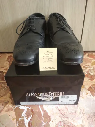 Scarpe eleganti da uomo in vera pelle numero 43