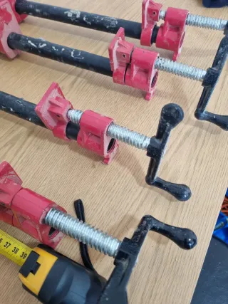 Prensas de tubo para carpintería (4 uds)