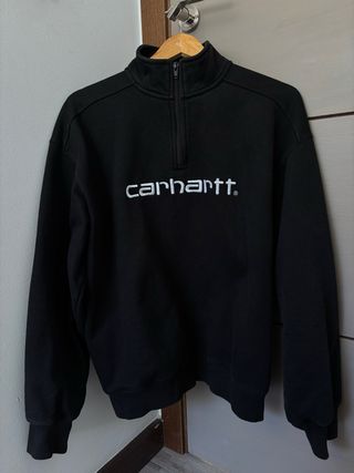 Sudadera Carhartt Negra Media Cremallera