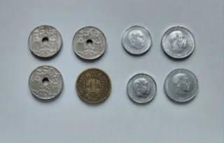 Lote de monedas de franco