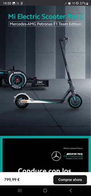 Patinete Xiaomi Pro 2 Mercedes F1