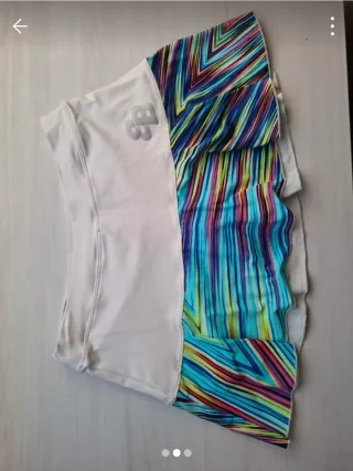 Falda BB Padel Blanca y Multicolor