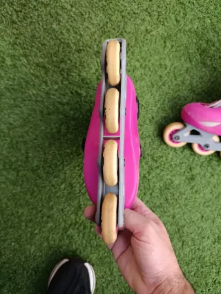 Patines en línea infantiles rosas