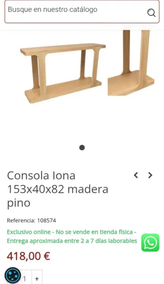 Consola/Mueble Aparador Pino  153x82x40cm
