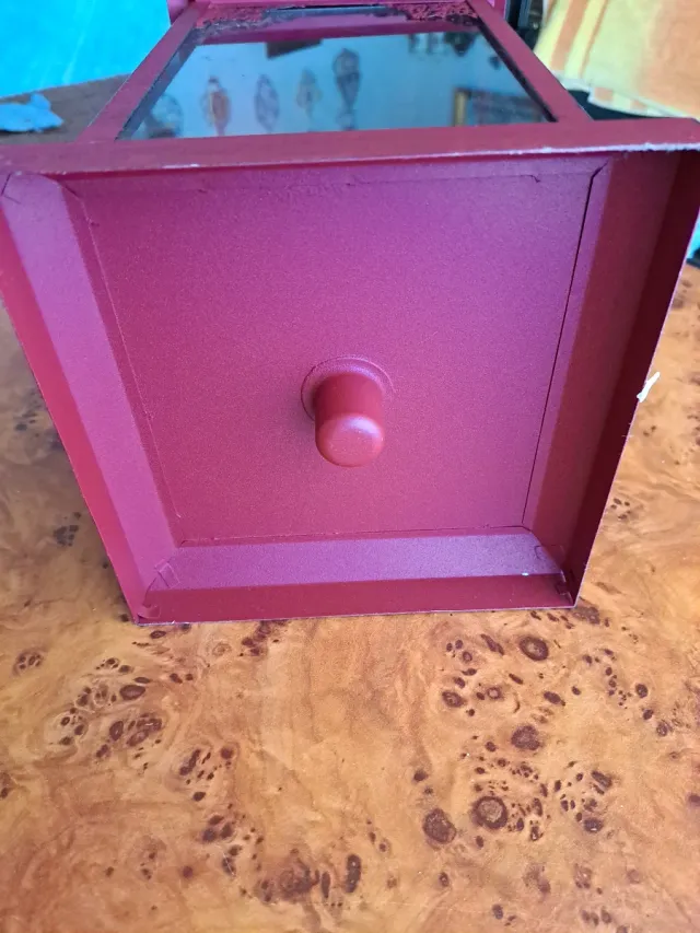 Farol linterna metal burdeos 2 velas