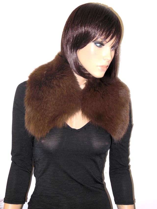 COLLO PELLICCIA VOLPE MORBIDISSIMO PELO LUNGO F110