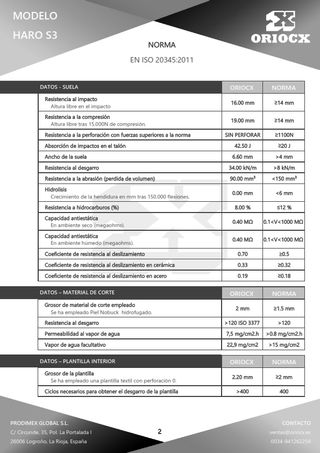 Botas Seguridad Haro S3 Kaki Talla 40