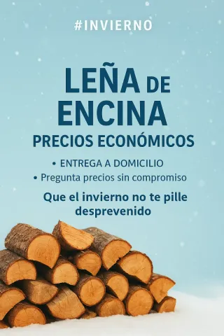 Leña de encina seca
