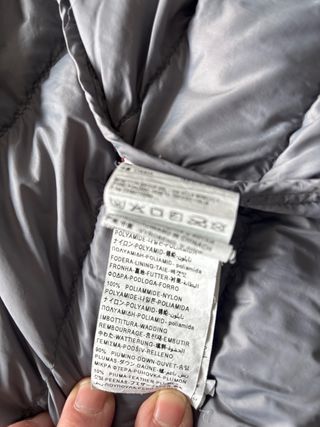 Plumífero adolescente gris capucha talla 175 92a