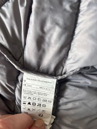 Plumífero adolescente gris capucha talla 175 92a