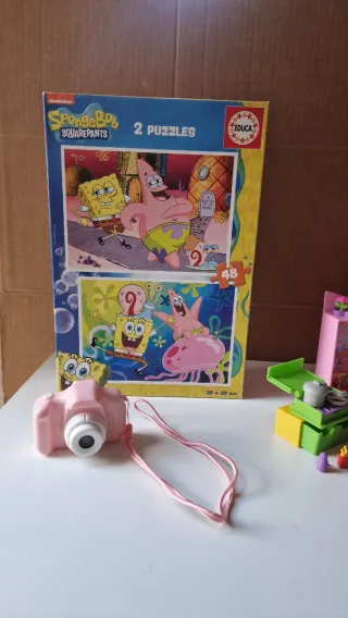 Lote Juguetes Spongebob Casa Muñecas Cámara