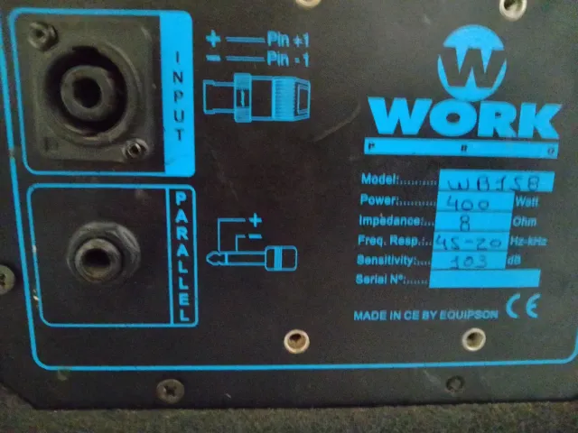 Altavoz pasivo WORK negro 15 pulgadas