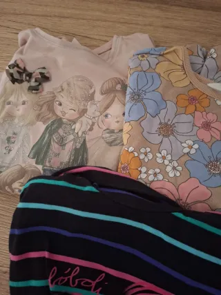 Conjunto 3 Camisetas Manga Larga Niña talla 134.