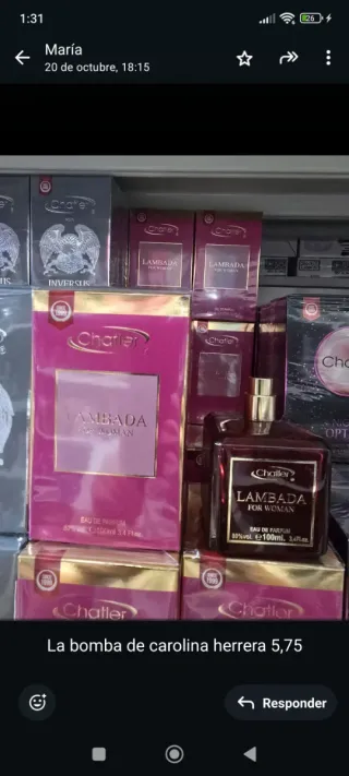 Perfume Lambada (mariposa)