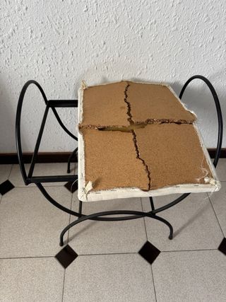 Asiento de forja negro