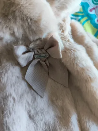 Abrigo peluche bebé rosa 12 meses