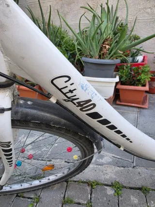 Bicicleta de paseo blanca