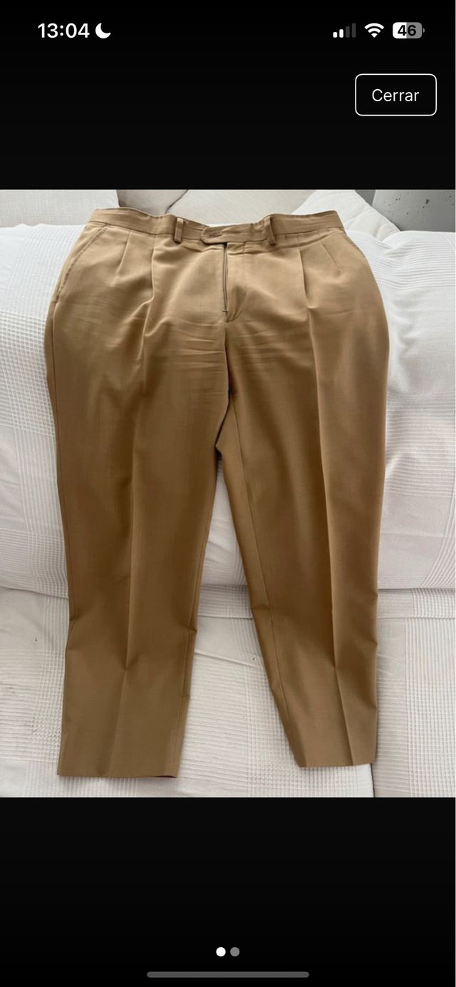 Pantalón de traje beige