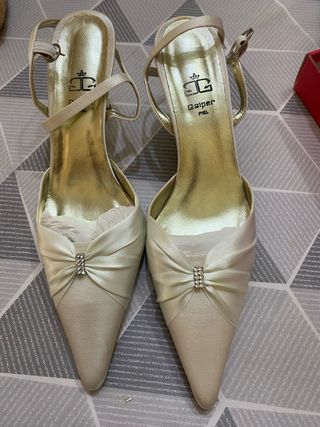 Zapatos de fiesta Gaïper Piel beige/dorados