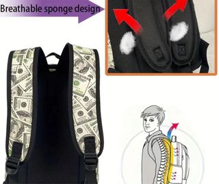 Mochila UK Diseño Billetes y Tiburón