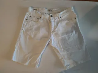 Pantalones Cortos Vaqueros Blanco Pull&Bear M