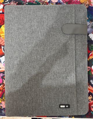 Porta documenti grigio con stampa